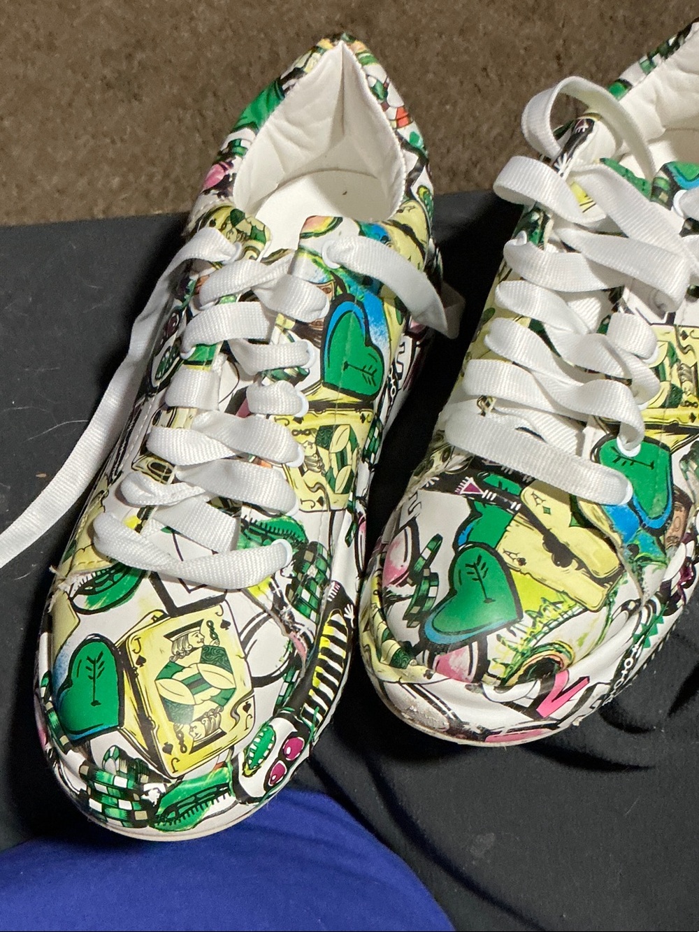 Colorful Graffiti Graphic Print Sneakers Shoes EU Size 43